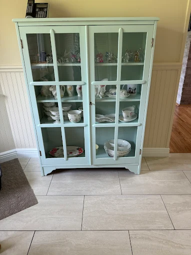 Blue cabinet restoration